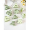 Hemasa 10 Pcs ((5 Styles)) Matte Small Flower Jaw Clips