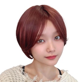 AQUADOLL wg358GB1 Wig, Short Bangs, Center, Straight Blonde, Color, High Tone, Full Wig, One Size Fits Most, PG. Pearl Gurege