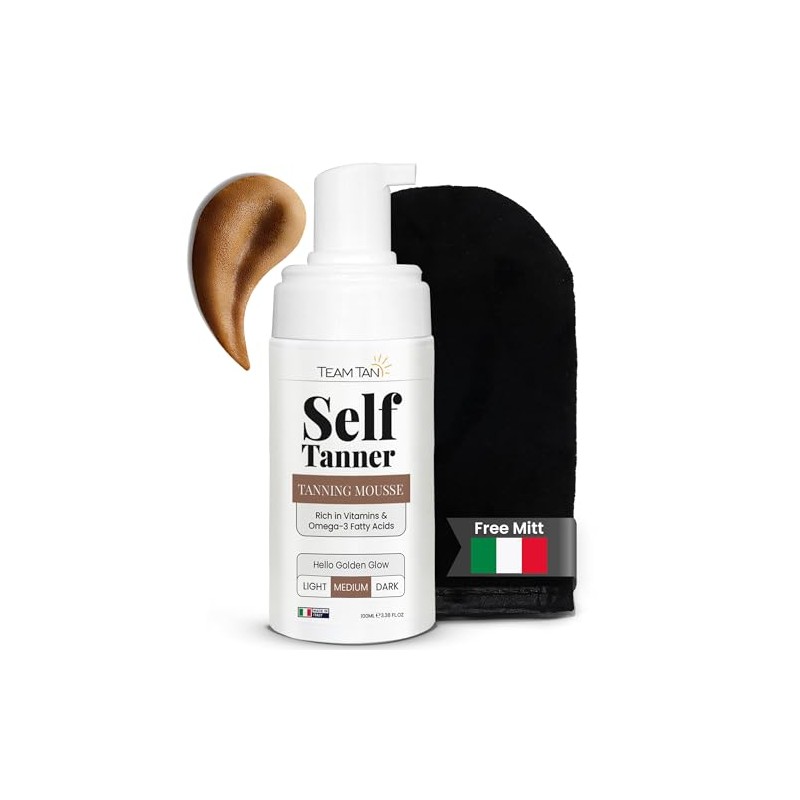 Team Tan Mousse Autobronceadora - Espuma Bronceadora Para Rostro Y