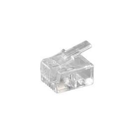 White Label Rj11 Modular Plug 6P4C For Round Cable