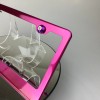 MotorVehicleParts Hot Pink Stainless Steel License Plate Frame w/ Aluminum