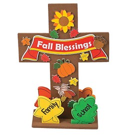 Fall Blessing Stand Up Foam Cross Craft Kit - Crafts for Kids and Fun Home Activities