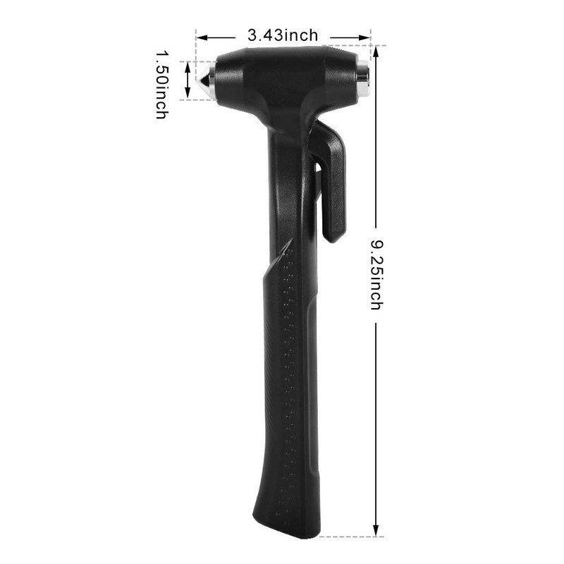 MOTORBUDDY 2-Pack Car Safety Hammer, 3-in-1 Auto Emergency Escape Hammer
