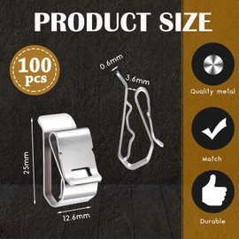 100 Pcs Stainless Steel Cable Clips S Clip Metal Trailer Wire Clip Electrical Cord Management Solar Panel Wire Clip for PV Wiring Boat Cable Boat Trailer, 0.2 Inch to 0.3 Inch in Rope Capacity, Silver