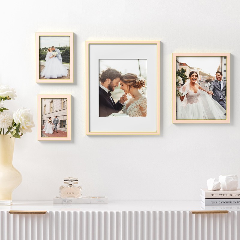 eletecpro 5x7 Enamel Picture Frame with Real Glass Cover, 1