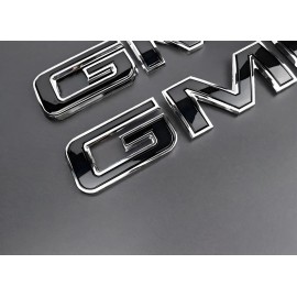 GMC NEW Front & Rear Emblem Chrome kit For 2019 - 2025 GMC Sierra 1500 2500HD 3500HD