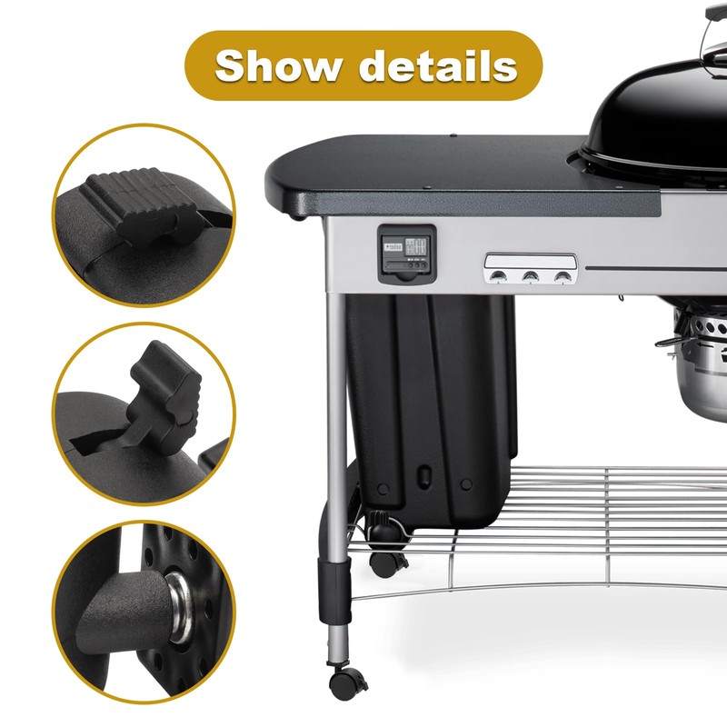 6414 Grill Wheels Replacement Includes Caster Insert Compatible with Weber，G-enesis,