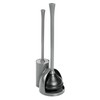iDesign Compact Toilet Brush and Plunger Set for Bathroom Cleaning