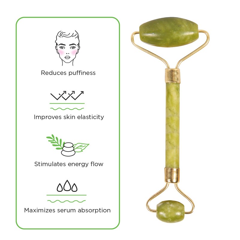 Peach Beauty Jade Roller, Gua Sha Set, Face Massage, Face