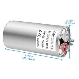 Numano for 473731Z Heat Pump Capacitor Replacement Compatible with Pentair UltraTemp Pool and Spa Heat Pumps 80+7.5 uF 440V AC 50/60Hz Start/Run Motor Capacitor for Fan and Compressor Applications