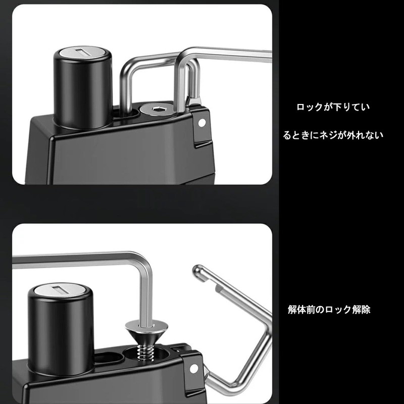 Motorcycle Helmet Lock for 22mm-28mm Handlebar Retractable Steel Cable with