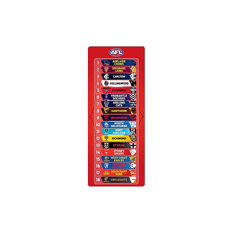 AFL Ball Design Score Board Ladder 18 Magnetic Team Tiles