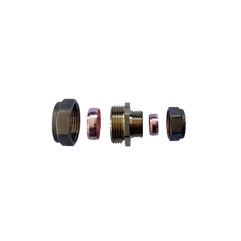 WRAS 22mm to 15mm Reducer - Brass Compression Reducing Connector,