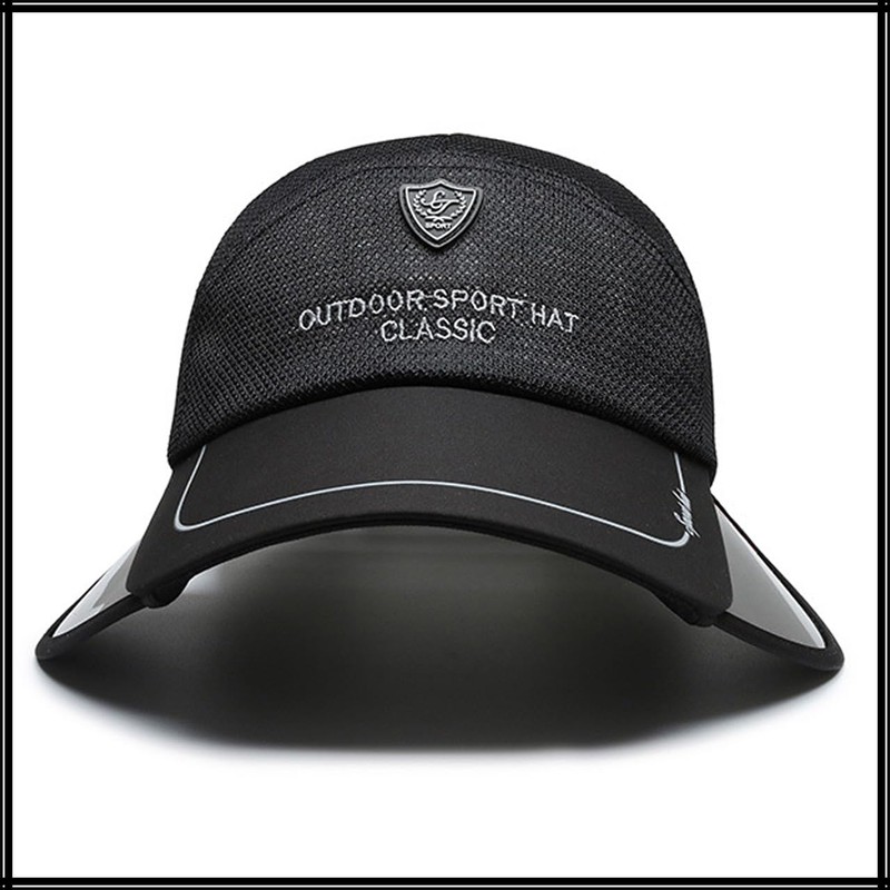 White Fang CA758 Mesh Logo Brim Cap, Stylish, Retractable, Sun