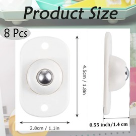 8 Pcs Self Adhesive Caster Wheels Appliance Rollers Appliance Sliders 360°Swivel Glide Smoothly Mini Rollers Coffee Machines Air Fryer Caster Slider for Kitchen Appliances, Trash Can, Small Furniture