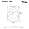 WinZo Black Elongated Toilet Seat Standard Universal Replacement Plastic Cover