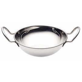 KitchenCraft World of Flavours Balti Style Rice Bowl, Stainless Steel, 15 cm