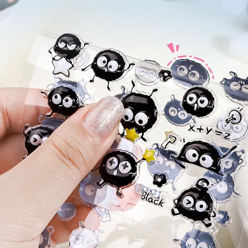 VOXILFE 3D Sticker Set, Cute Animals, Set of 2, Portable