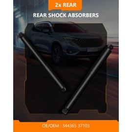 Rear Shocks Struts for Dodge, OCPTY Shock Absorbers Kit Fits 1994 1995 1996 1997 1998 1999 2000 2001 for Dodge Ram 1500 2WD, 1994-2002 for Dodge Ram 2500 2WD 344365 37103