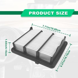 Engine Air Filter (CA12290) Compatible with 2018-2021 Honda Accord Engine Air Filter Replacement for 172206A0A00