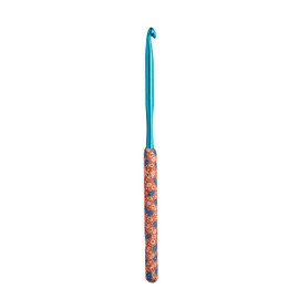 The Quilted Bear Crochet Hooks - Premium Soft Grip Floral Crochet Hook with Ergonomic Polymer Clay Handle (5mm Hook)