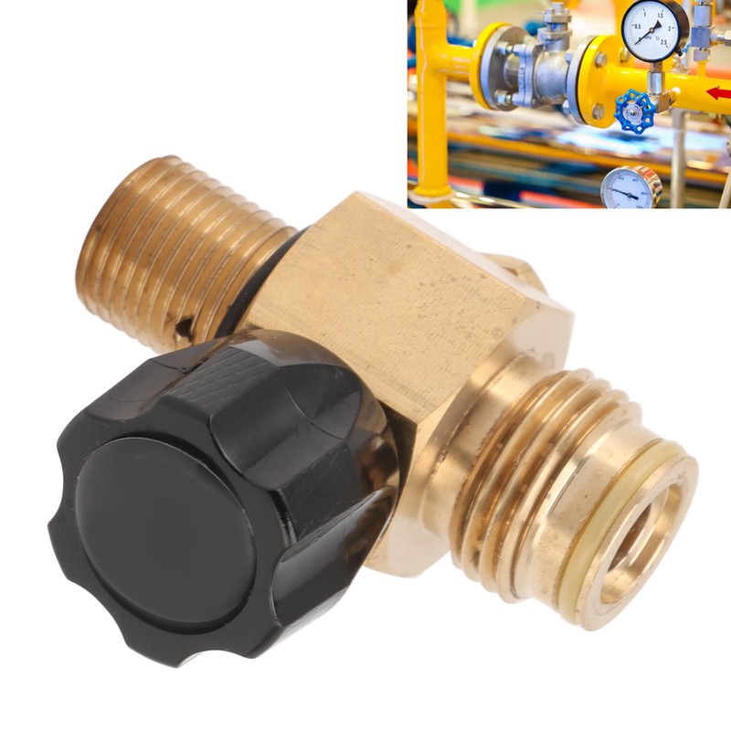 G1/2 14 CO2 Cylinder Refill Adapter Bottle Connector with Black