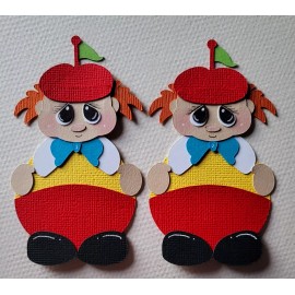 Unbranded Alice in Wonderland, Tweedles. Scrapbook, Card making Paper Piecing