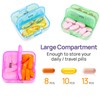 Zoksi Weekly Pill Organizer 2 Times a Day, Purple 7