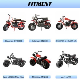 YOXUFA Mini Bike Throttle Assembly Kit + Mini Bike Drum Brake Lever for Coleman BT200X CT200U CT200U-EX Baja Warrior Massimo MB200 Predator 212cc 196cc 200cc 6.5hp Parts 7/8 22mm Handlebar Grips