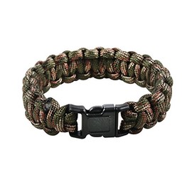 Rothco Multi-Colored Paracord Bracelet (Woodland Camo, 9 Inches)
