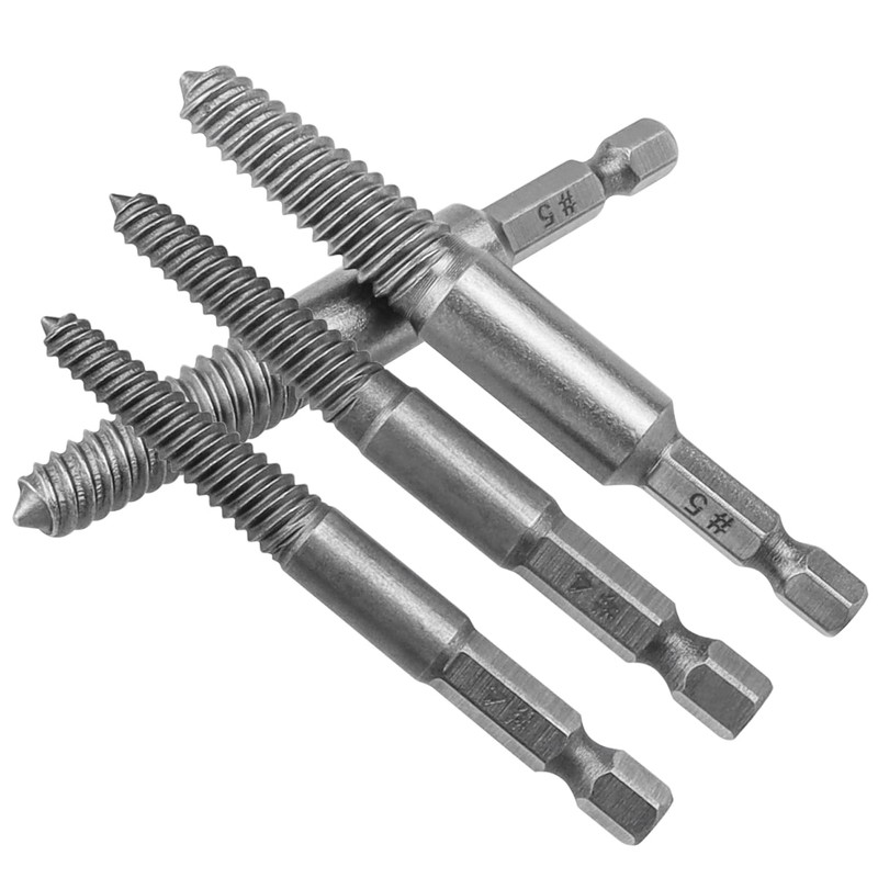 Treki Screw Extractor Drill Bit Set，10pcs 1/4" Hex Shank Easy