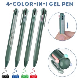 NiArt 6 Pack Morandi Gel Pens Multicolor 4 colour Pens All In One 0.5mm/0.02’’ Fine Tip 6-Pack Smudge-Free, Fast-Drying, Ideal for Note Taking, Writing, Journaling