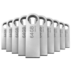 PSA COMPUTO Y PAPELERIA KIT10 Memoria USB Stylos 2.0 64gb Metálica Plata (*STMUSB4B*) Cuenta con múltiples interfaces Super Comodo, Delgado y recistente diseño Super Compacto.