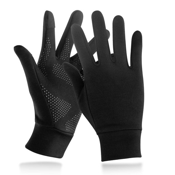 Unigear Running Gloves, Sports Gloves, Thermal Gloves, Outdoor, Touch Panel Compatible, Anti-Slip, Abrasion Resistant, Brushed Lining, 3D Sewing, High Elasticity, Moisture Absorption, Breathable,