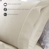 Fabrictech International Luxury Microfiber Wrinkle Resistant 2-Piece Pillowcase Set with