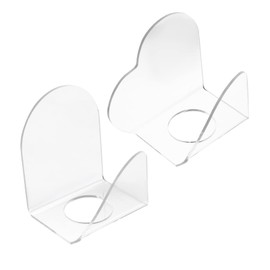 BIUDECO Salon Handheld Makeup Palettes 2pcs Acrylic Makeup Mixing Palettes Color for Make Up