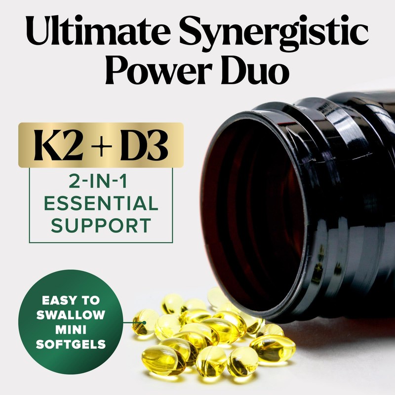 Vitamin D3 K2 Supplement | 5000 IU Vitamin D3 &