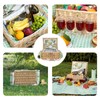 Picnic Basket for 4, Insulated Willow Picnic Baskets with Shoulder