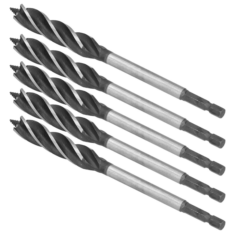 5Pcs Woodworking Drill Bit Metal Hole Saw Auger Bit 4‑Fulte