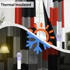 Tyrot Red Black Grey Blackout Curtains for Bedroom Living Room