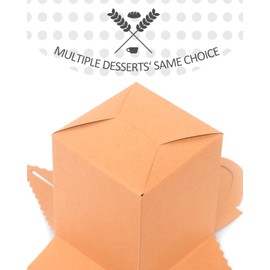 Gcardist Brown Cupcake Boxes Single Cupcake Holder Disposable 25 Pieces Individual Cupcake Boxes with Window 9.1 x 9.1 x 10.9 cm Cupcake Container (3.7 x 3.7 x 4.5 Inch)