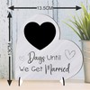 Pixie's Gifts Wedding Countdown Heart Plaque on Stands - Chalkboard