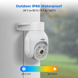 Hiseeu Outdoor Security Camera Waterproof Home Security CCTV WiFi Surveillance Outdoor IP Camera with,Night Vision (3MP Solar+PTZ Camera)