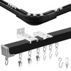 Juexica 3ft-16.4ft / 5 Meter Curtain Track Set with 90°