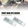 2pcs Plant Fruit Hair Dye Cream Gray Hair Coverage Long
