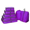 G4Free 7pcs Packing Cubes Value Set Suitcase Organiser for Travel