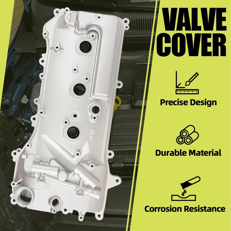 Aluminum Left Side Engine Valve Cover Compatible with 2005-2018 Toyota