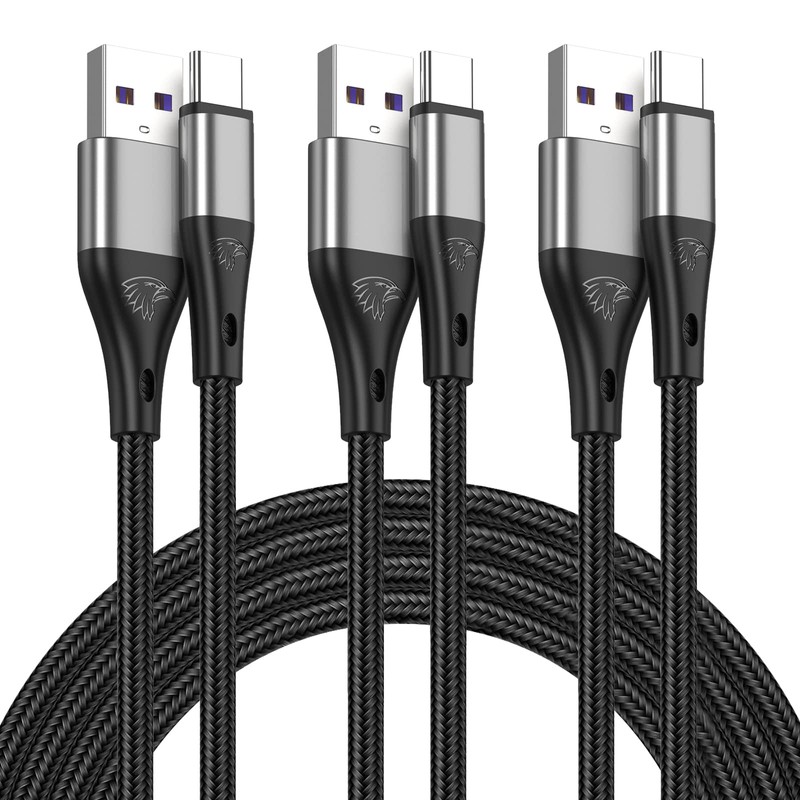 Cable USB a USB C, paquete de 3 cables de