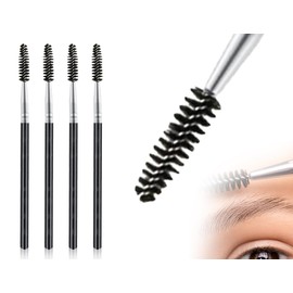 KAPSING Pack of 4 Eyelash Brush, Black Eyebrow Brush, Spoolie Brush, Mini Eyelash Brush, Eyelash Dyeing Eyebrow Brush for Eyebrow Dyeing