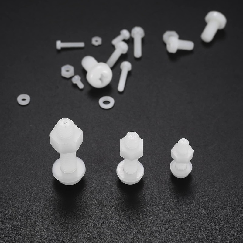 447 Pcs Nylon Plastic Hexagon Pan Head Round Head Screws
